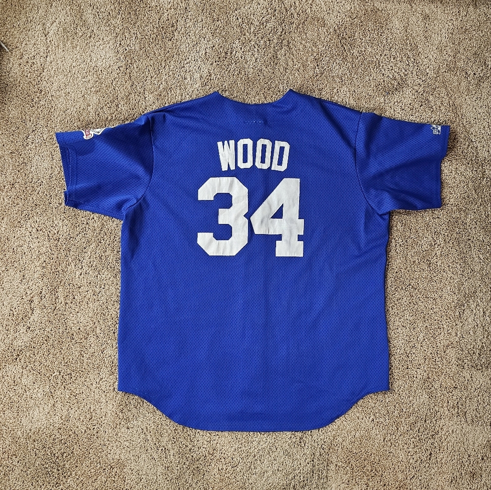Majestic MLB Sewn Chicago Cubs #34 Kerry Wood Jersey Men's XL